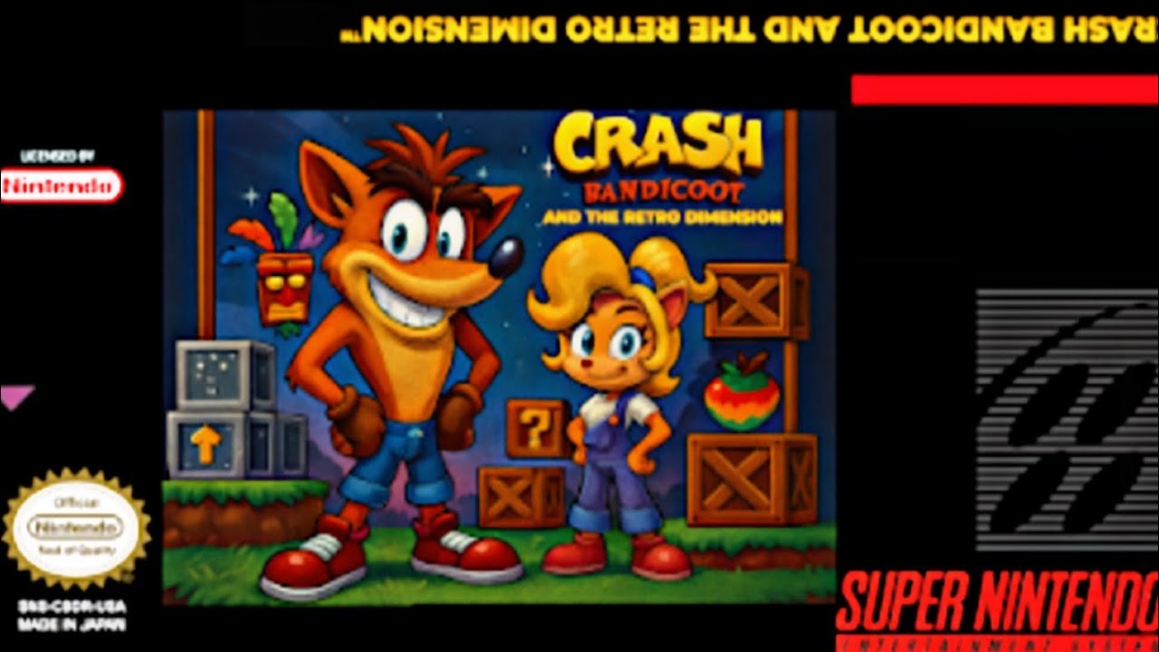 Crash Bandicoot e a Dimensão Retro Super Nintendo Hack