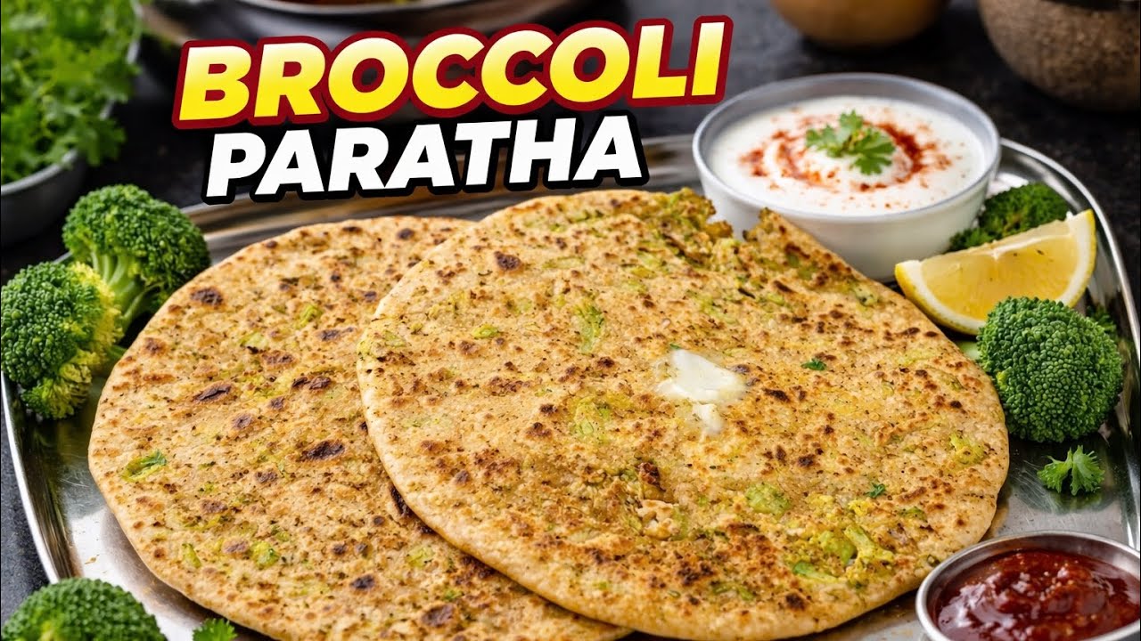 Broccoli paratha recipe #homemadefood #parathalovers #explorepage 