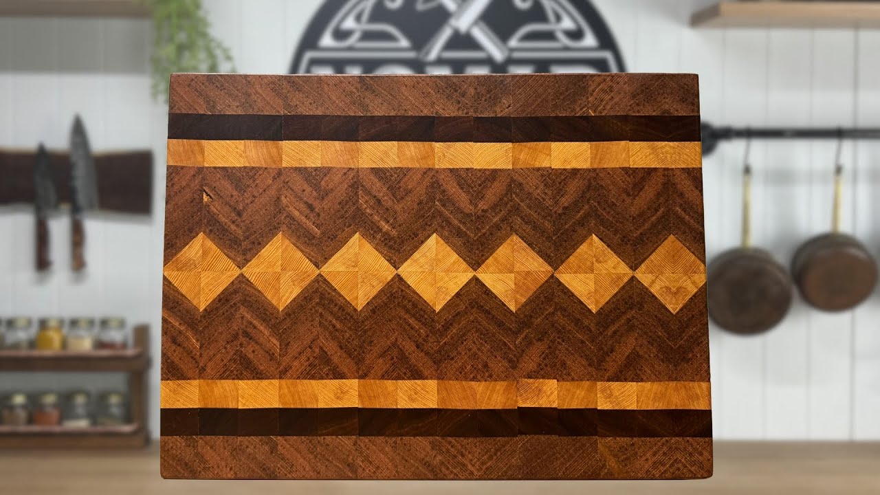 Making a Diamond Pattern End Grain Chopping Board