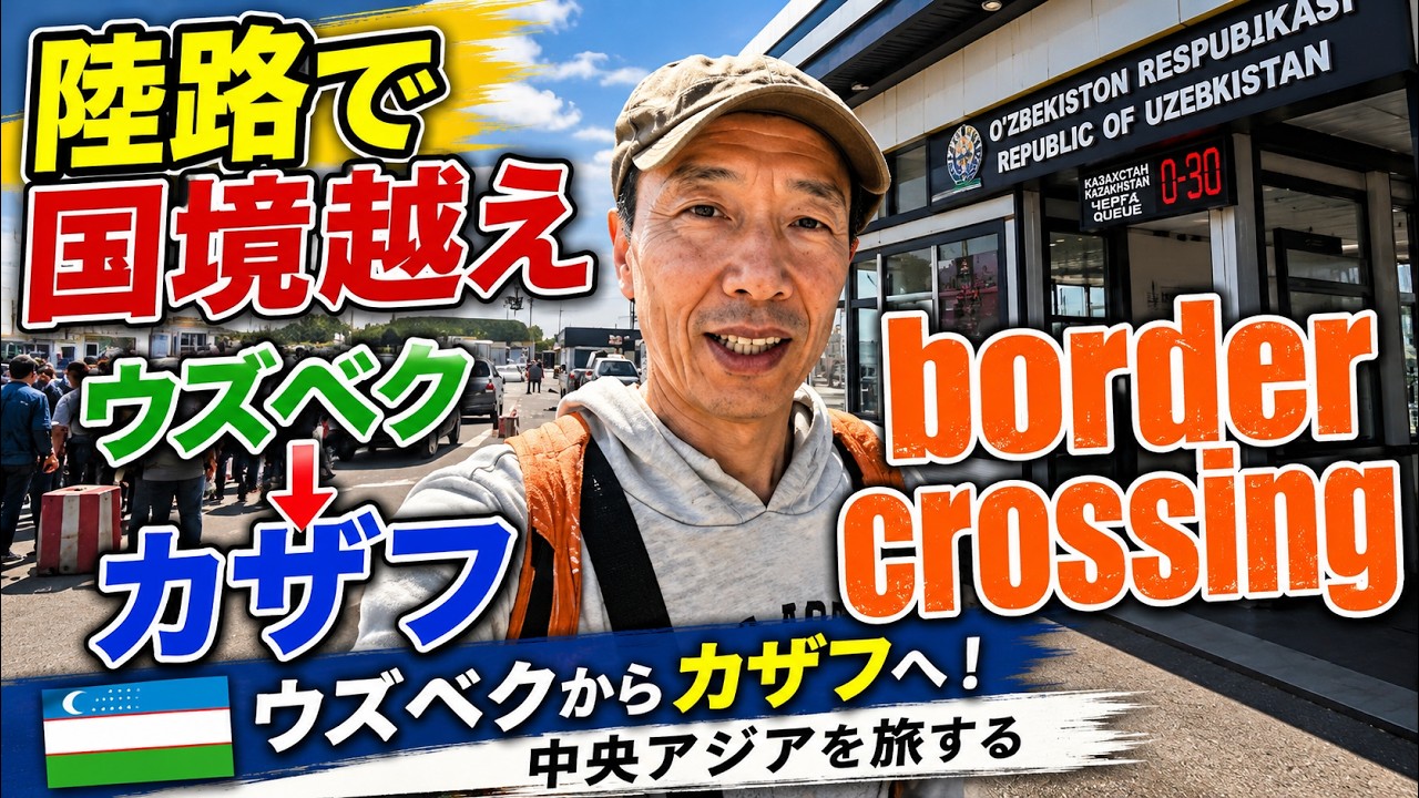 【陸路国境越え】ウズベクからカザフへ！中央アジアを旅する