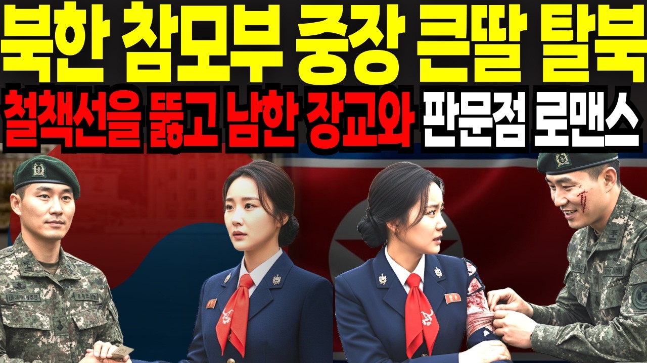 북한 참모부 중장 큰딸 탈북,남한 군인과 사랑에 빠져 철책선을 뚫고 대위의 품으로 l 탈북민사여니 탈북이야기