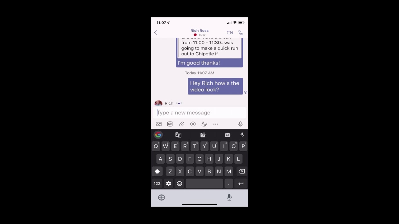 Quoted Replies in Mobile Teams App