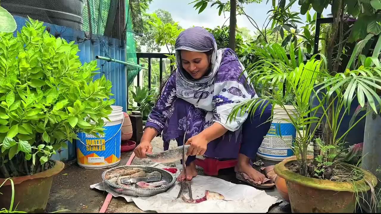 কচুরমুখী দিয়ে ইলিশ মাছের ঝোল আর পুঁইশাক দিয়ে চিংড়ি মাছের দারুন মজার রেসিপিVillagelife Banglarecipe