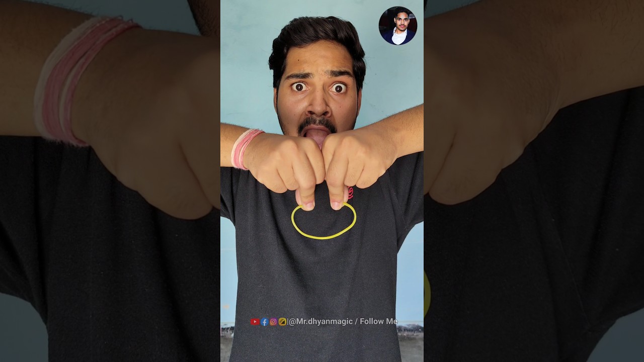 impossible rubber band magic tricks 😨❓ #song #shorts #youtubeshorts #trending #tutorial