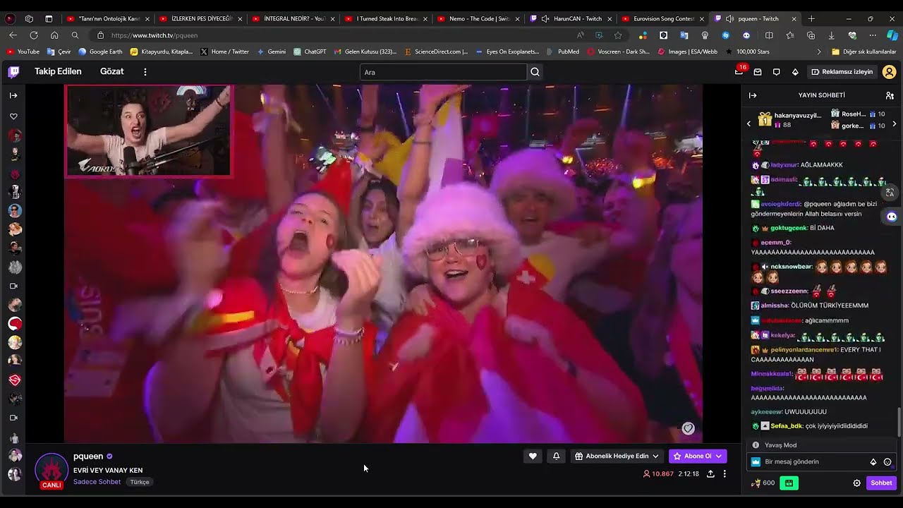 pqueen - Sertap Erener 2024 Eurovision performansını izliyor