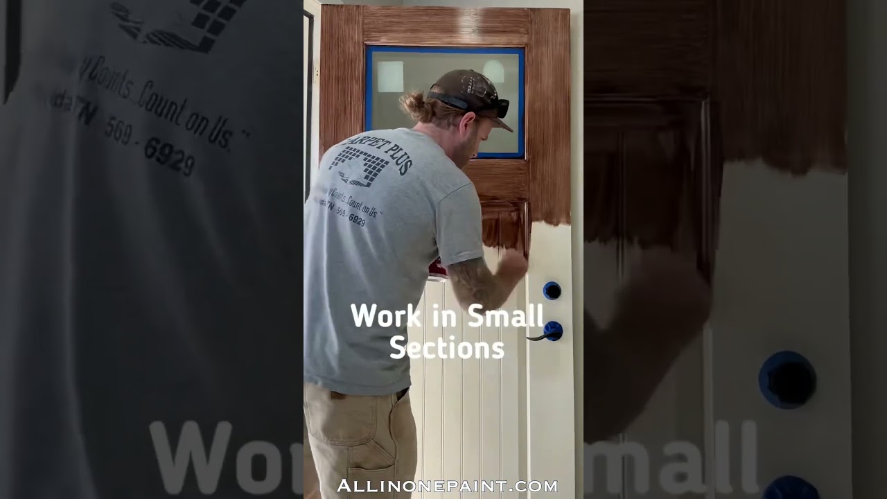 Staining a front door to look like wood! ALL-IN-ONE Stain