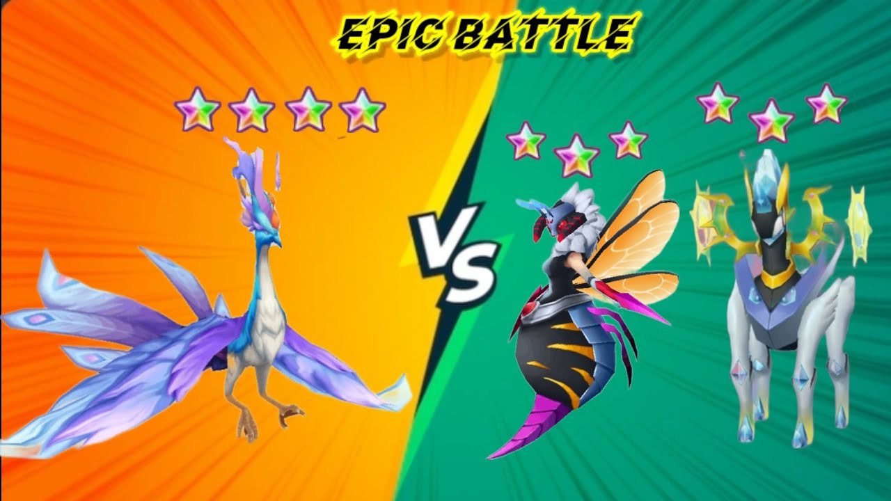 Rainbow Hawke Vs Rainbow psynisis and Rainbow waspthorn ! || Trainer arena