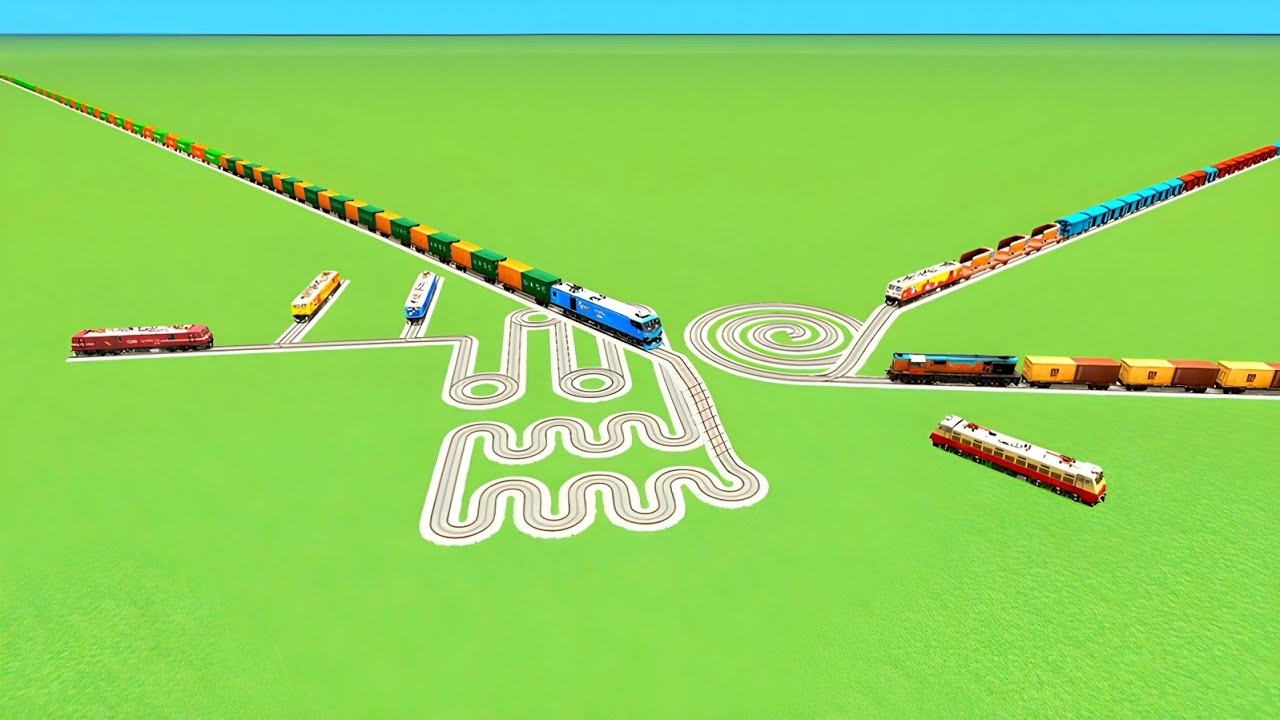 SEVEN TRAIN IMPOSSIBLE CROSSIN CIRCLES RISKY SILDE TRUN💖CIRCLE RAILROAD RAILWORK BEANG