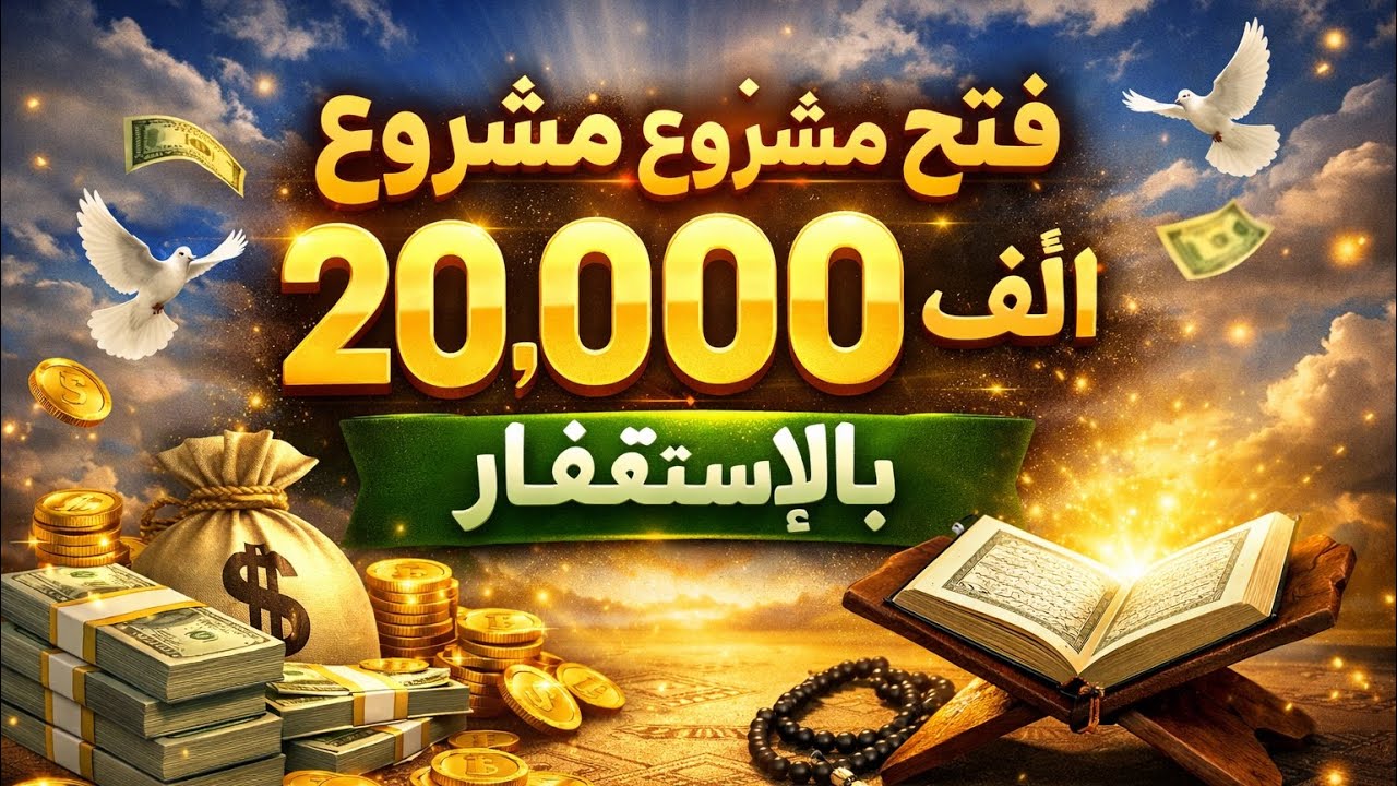 فتح مشروع بقيمة 20,000 ألف دولار بالإستغفار🕊️💰