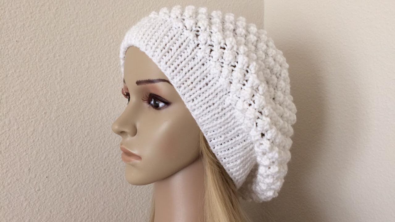 How To Knit A Berry Stitch Hat, Lilu's Handmade Corner Video # 192