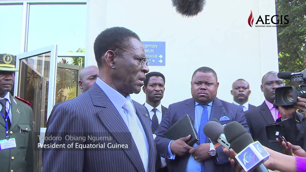visit of the president of Equatorial Guinea Teodoro Obiang Nguema at Kigali Genocide memorial