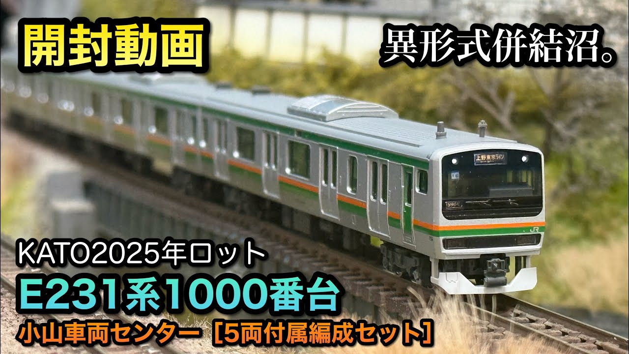 【鉄道模型Nゲージ】小山のE231がスロットレスモーター仕様で出たので付属編成だけ買ってきた【2025年4月発売】