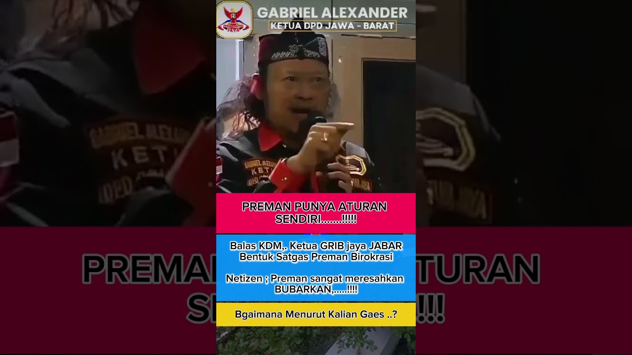 Ketua GRIB Jaya JABAR akan bikin Satgas Tandingan