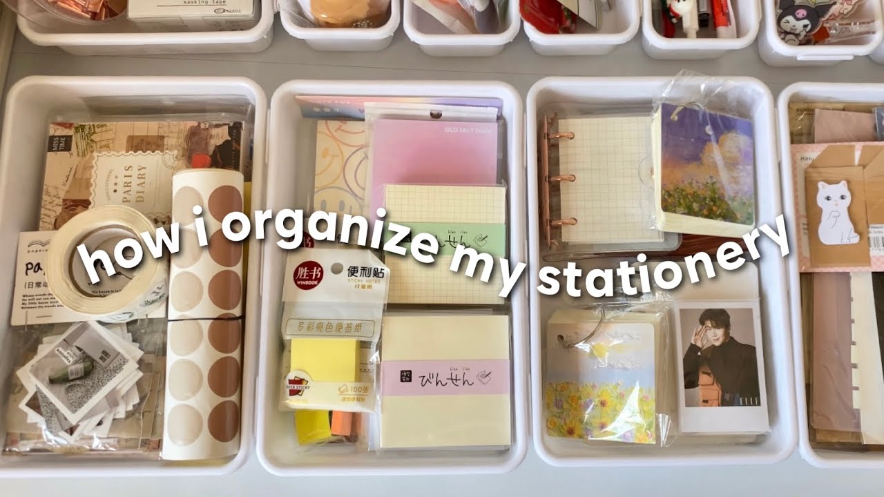how i organize my stationery | unboxing new stationeries ft. journalsay