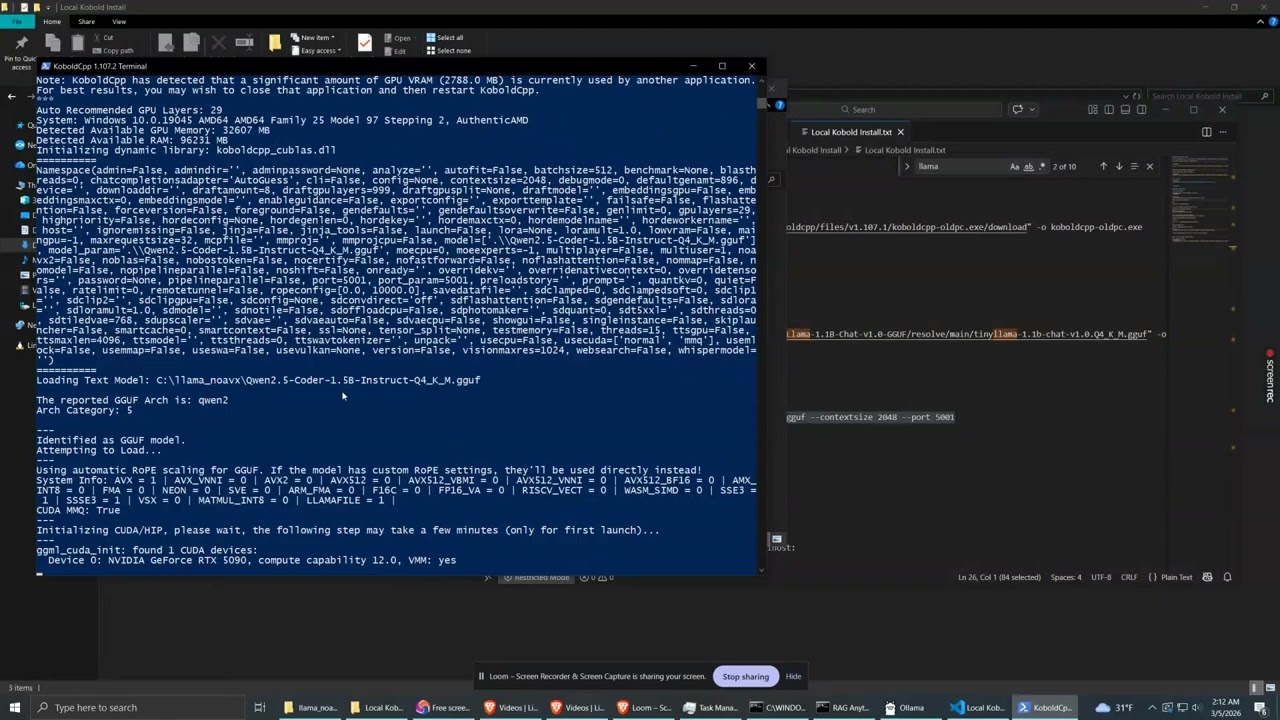 Installing Kobold for Local LLM on Older Hardware