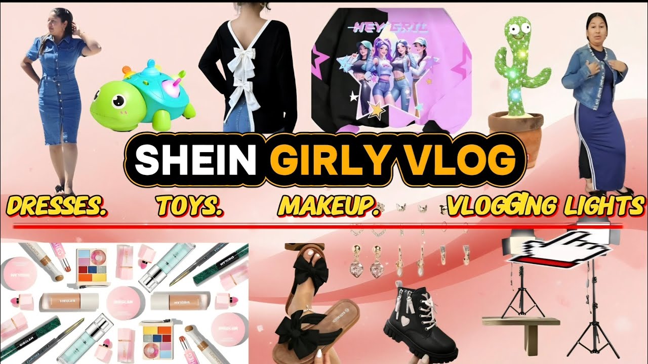 HUGE SHEIN Haul 🎀 Dresses, Makeup, Vlogging Lights & Kids Toys!