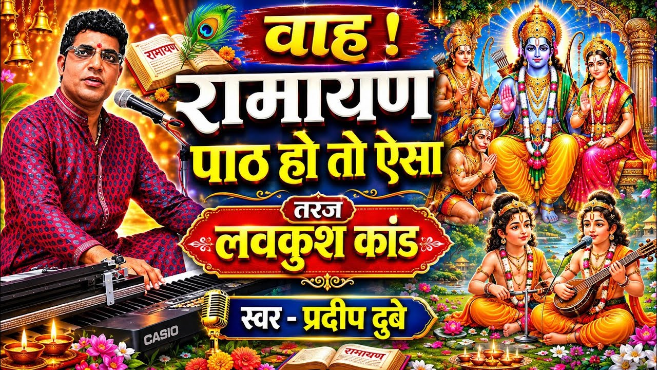 विश्व प्रसिद्ध लवकुश कांड रामायण पाठ | हम कथा सुनाते हैं राम सकल गुण धाम की | #Ramayanbypradeepdubey