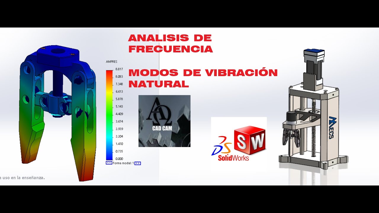 Análisis de frecuencia en Solidworks (Vibraciones)