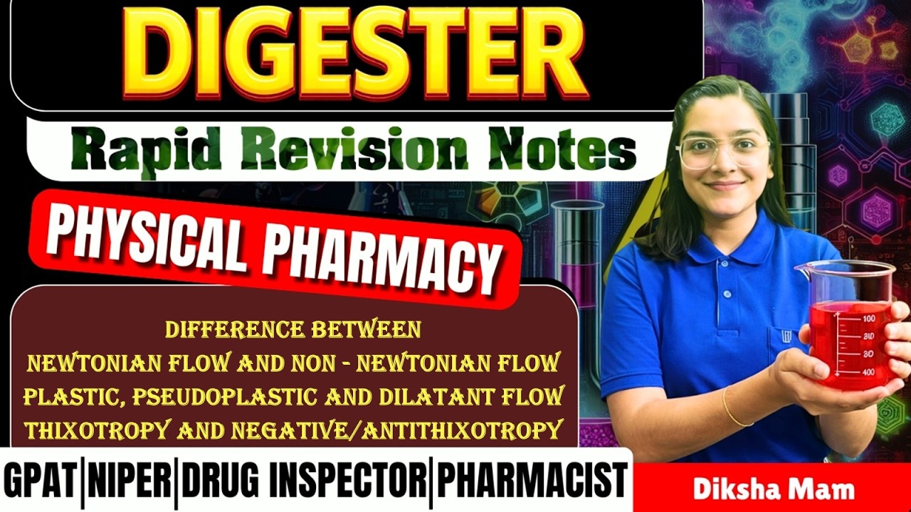 D-42 | Newtonian vs Non-Newtonian Flow - Physical Pharmacy | Rapid Revision Notes