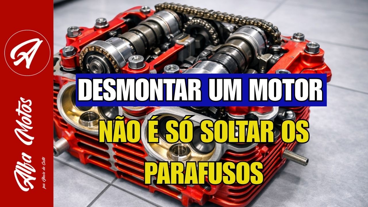 COMO DESMONTAR O MOTOR, RETIRAR CABEÇOTE, RETIRAR COMANDO DE VÁLVULAS E RETIRAR A TAMPA DE VÁLVULAS