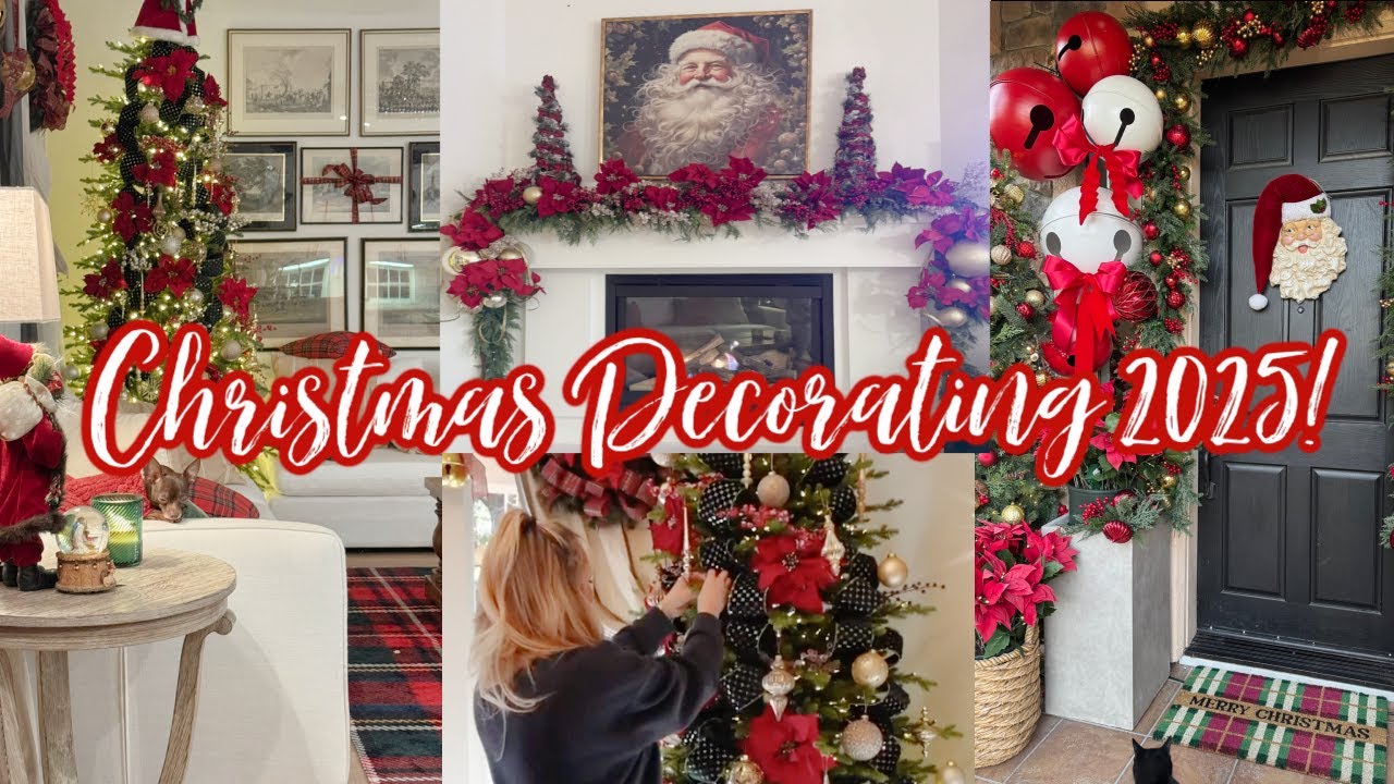 CHRISTMAS DECORATE WITH ME 2025  PART 2// Whole House Traditional Christmas decorating