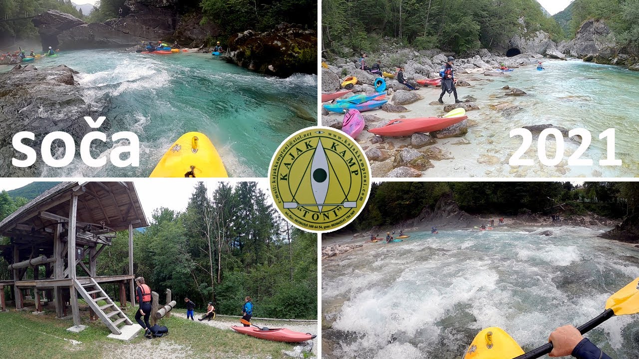 Soca 2021 No6 Anfängerfahrt upper Soca Seilbahnstrecke 3te Klamm bis Koritnica Kajak Wildwasser
