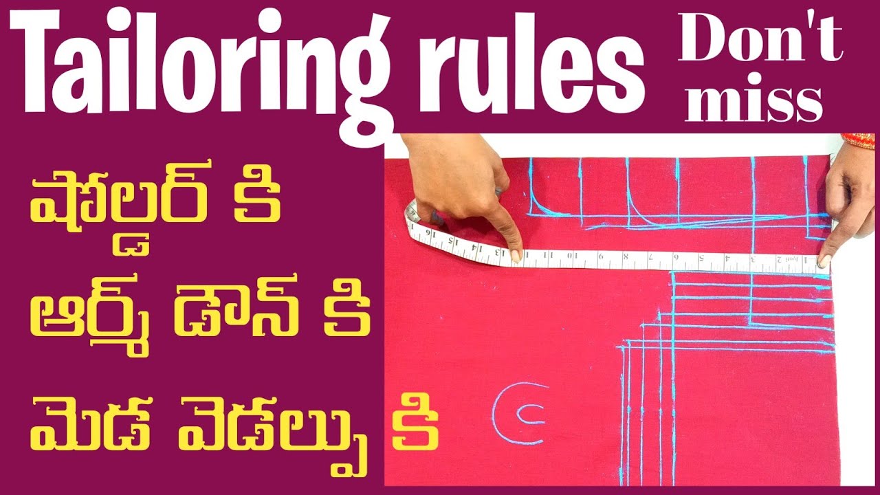All sizes shoulder marking/Tailoring rules/all sizes arm down marking//