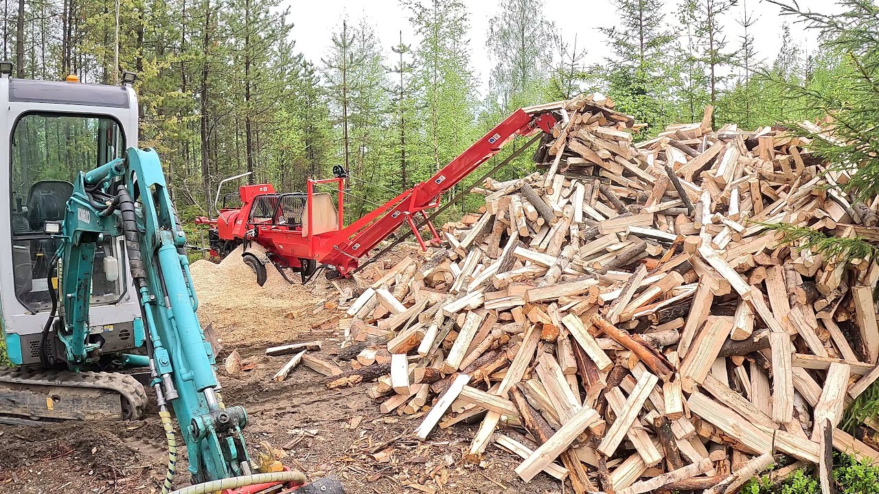 Kiinan koneella polttopuuta ja urakalla painetaan