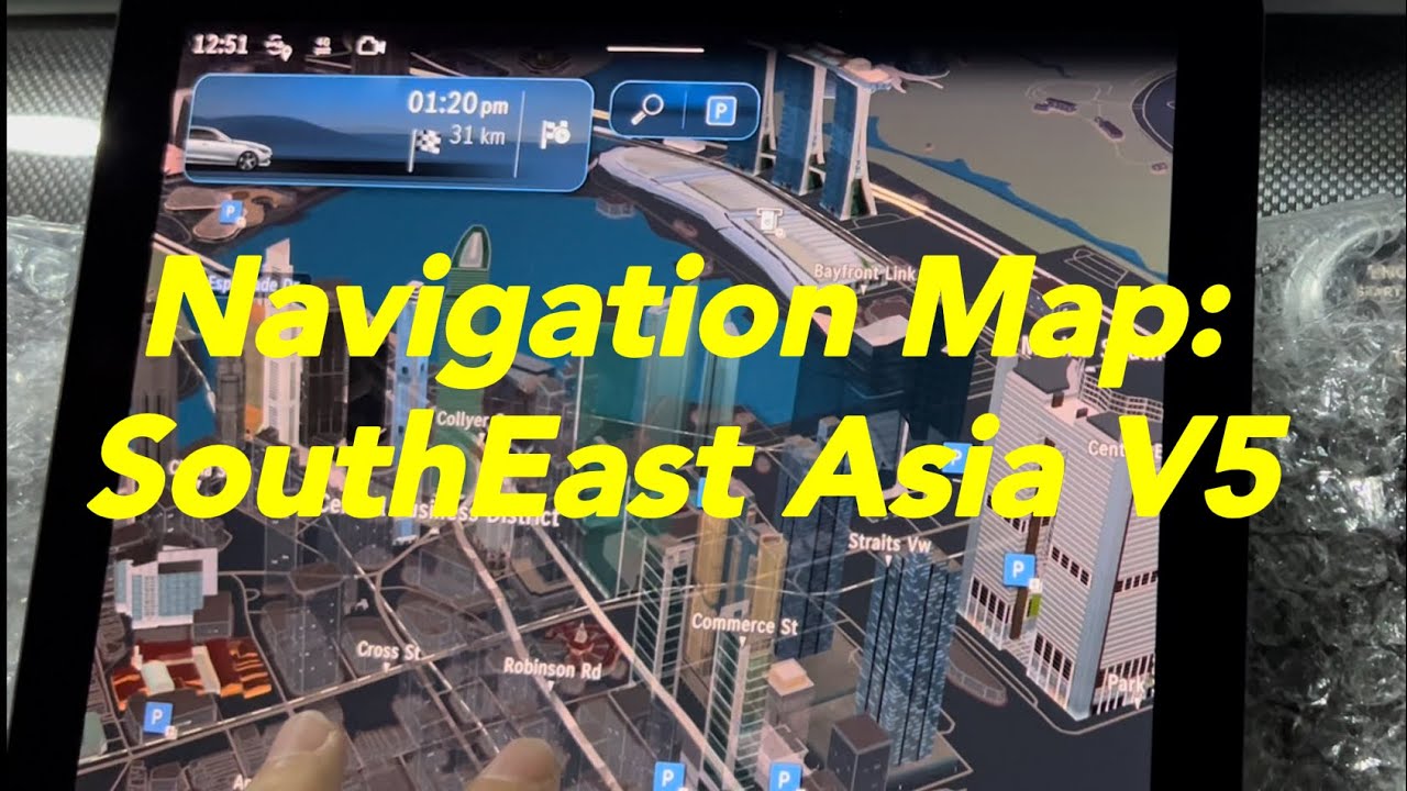Mercedes Benz C200 W206 Navigation 3D Map Region Change Conversion or Activation, SEA Map V10 2024