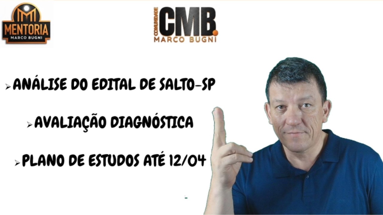 Edital de Salto-SP 2026 + Avaliação Diagnóstica + Plano de Estudos até 14-04