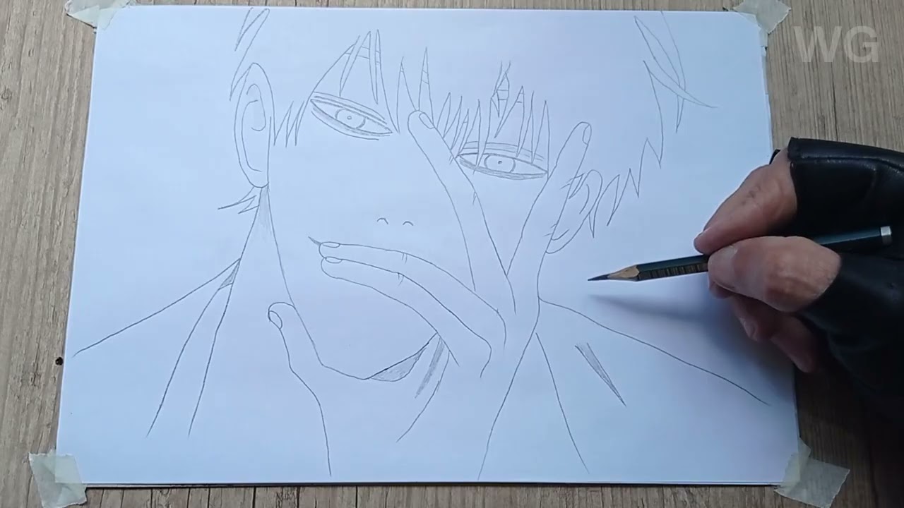 Como desenhar o rosto de um garoto pensativo.......