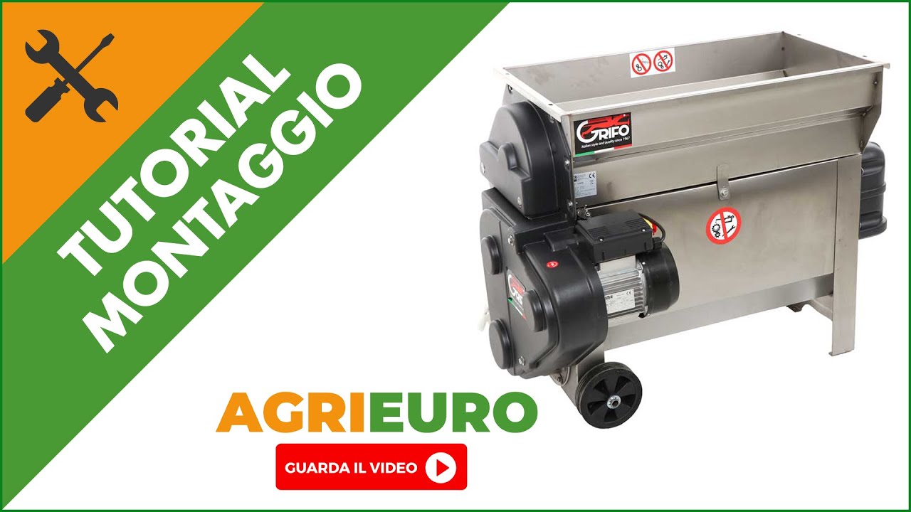 Diraspatrice elettrica a vasca GRIFO DVEP20I - Hp 2 - con pompa centrifuga - INOX: Montaggio