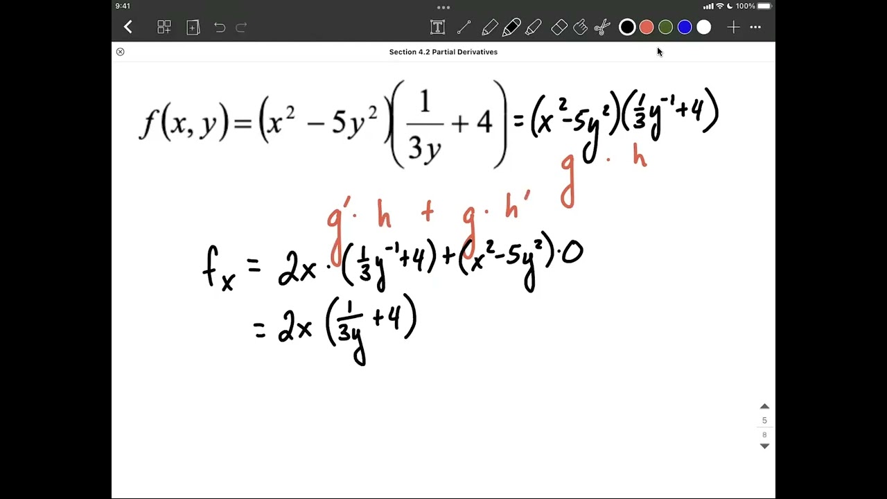 Partial Derivatives | Product Rule