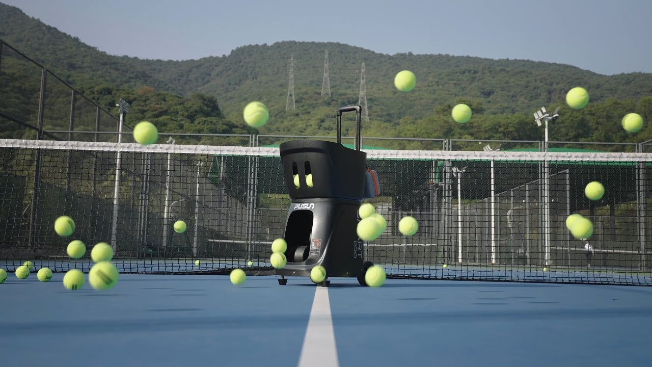 PUSUN Tennis Ball Machine PT-SMART Pro Practice Anywhere That Transforms Your Game