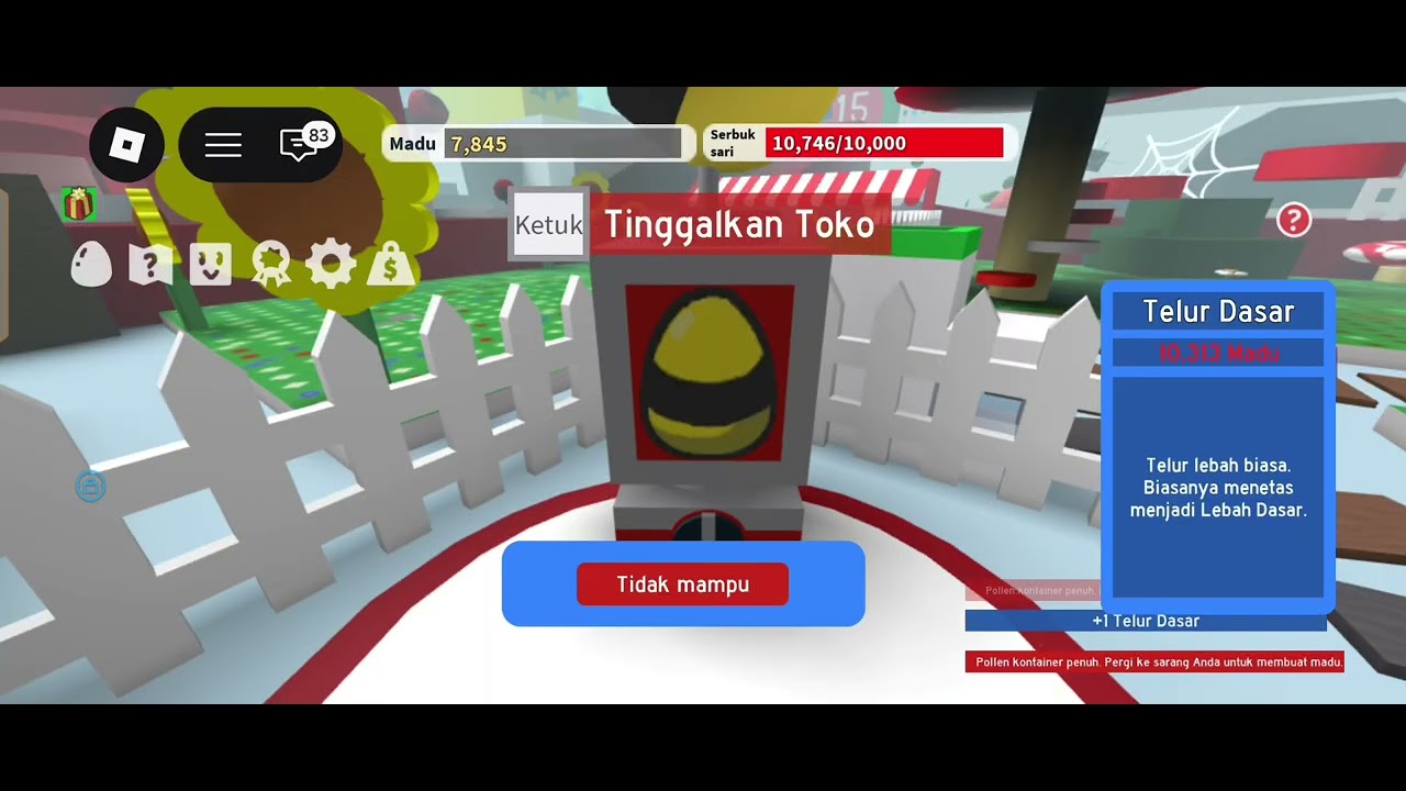 Game (Bee swarm) seru juga ya 