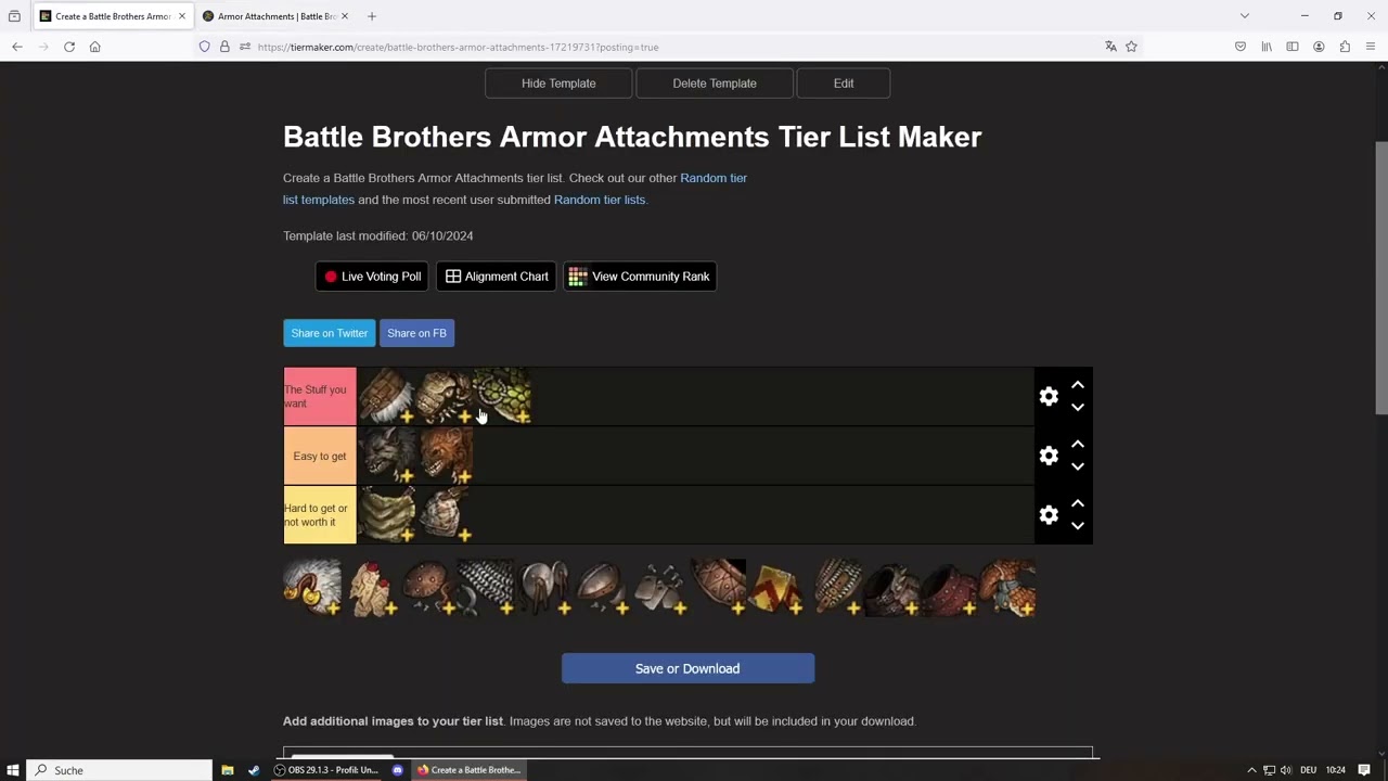Battle Brothers ARMOR ATTACHMENTS Tierlist