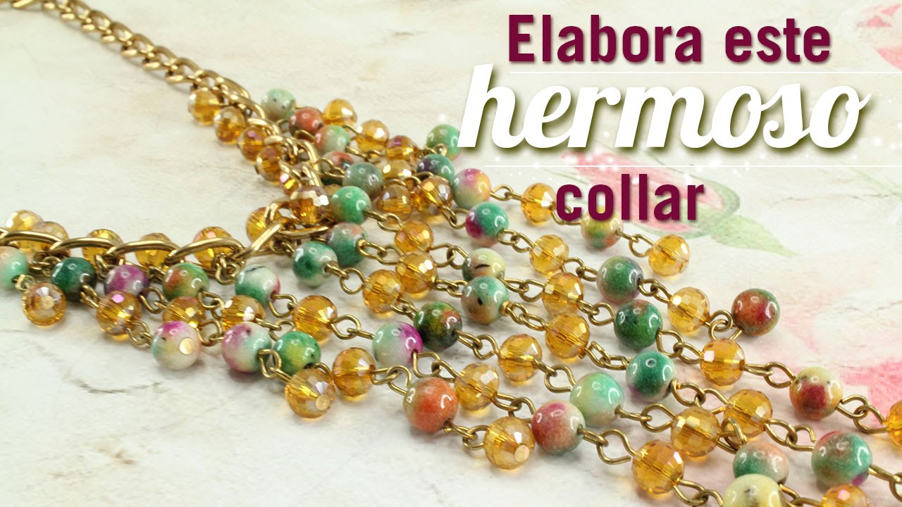 Como hacer un collar murano cascada Kit 23169