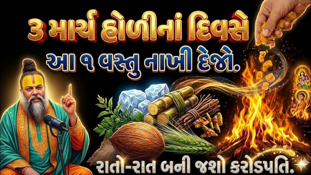 ૩ માર્ચ હોળીના દિવસે આ ૧ વસ્તુ નાખી દેજો, રાતો-રાત બની જશો કરોડપતિ! 💰