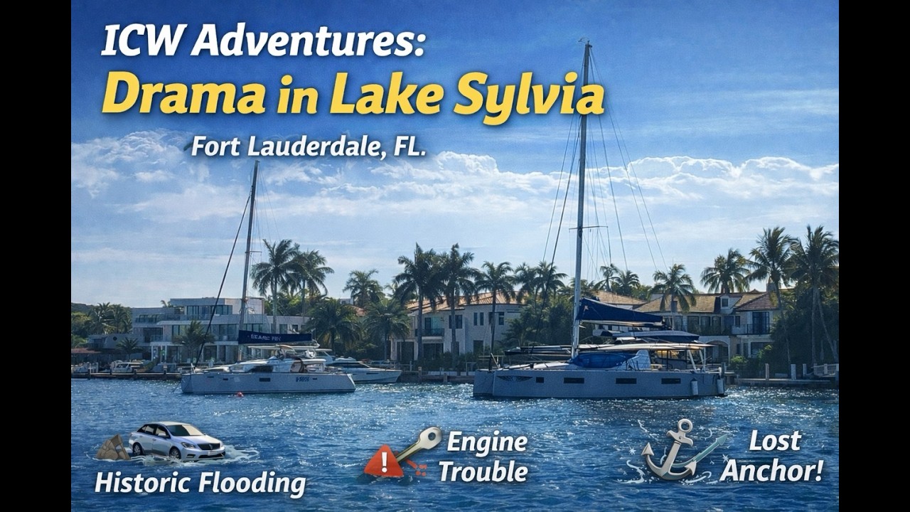 EP 38: ICW Adventures Gone Wrong  | Flooding, Engine Trouble & a Lost Anchor in Lake Sylvia, Florida