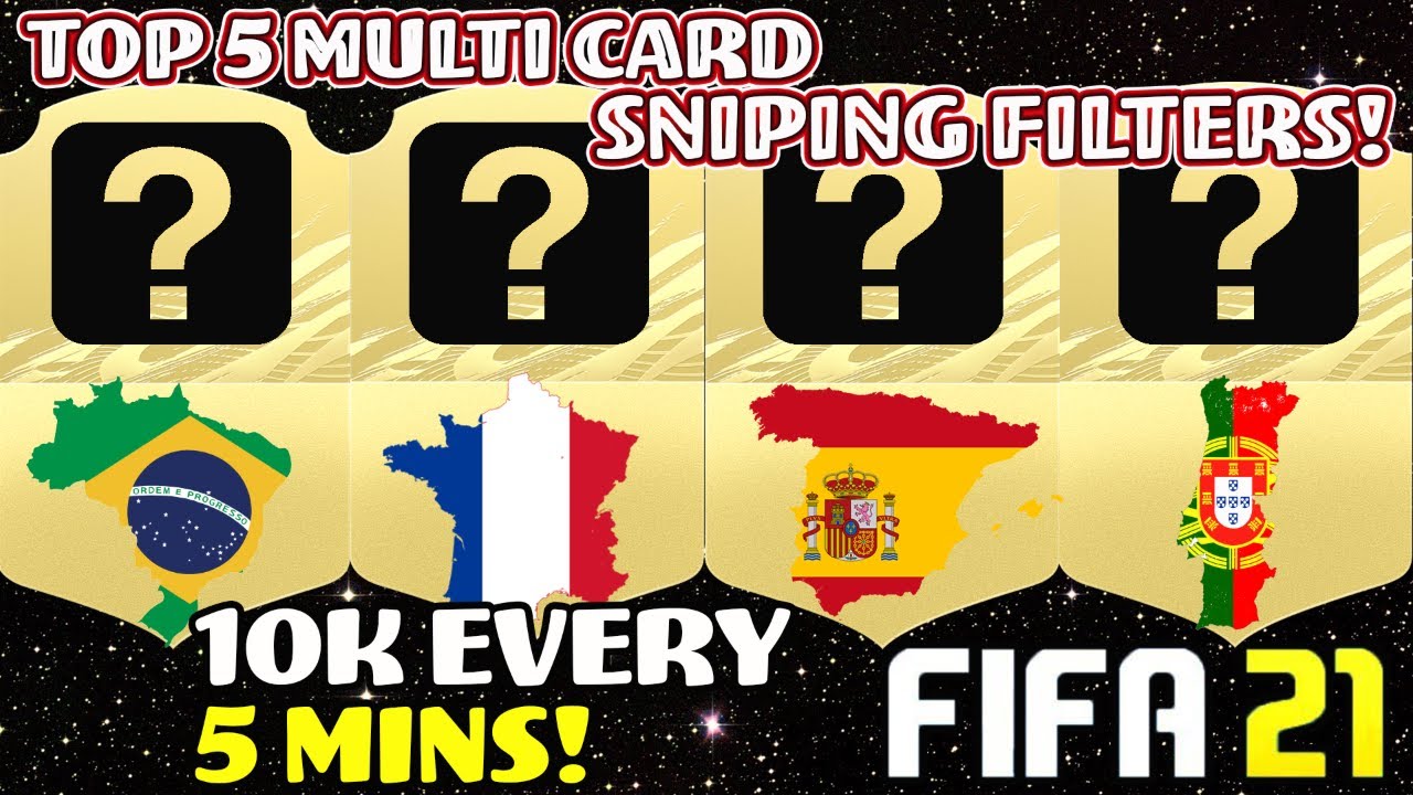 FIFA 21 TOP 5 INSANE MULTI SNIPING FILTER, 10K COINS EVERY 5 MINS