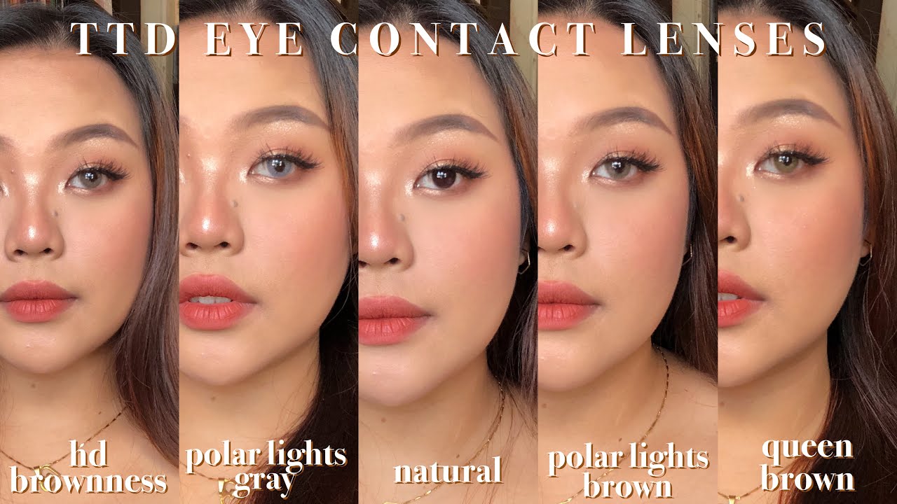 best contacts for dark eyes! ♡ ttdeye polar lights brown, gray, queen brown, hd brownness review 🤎