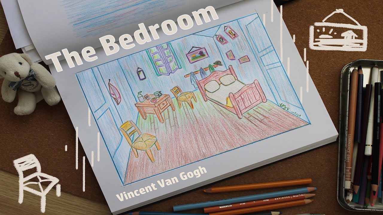 COLORED PENCIL - The Bedroom by Vincent van Gogh