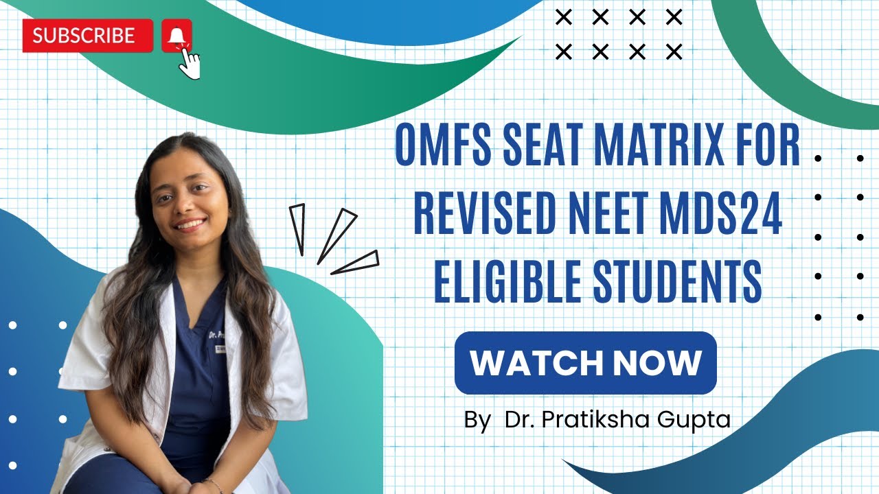 Oral surgery(OMFS) seat matrix for Revised NEET MDS  eligible students 2024 #mds #oralsurgery