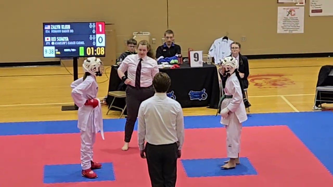 2026 Indiana Karate Championship 12-13 yr Female Novice Kumite Finals