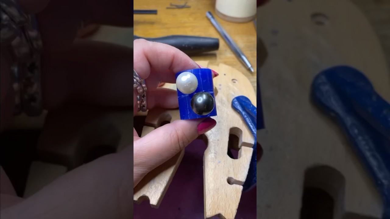 #waxcarving a double pearl ocean inspired statement ring #handmade hand carved #lostwax modeling