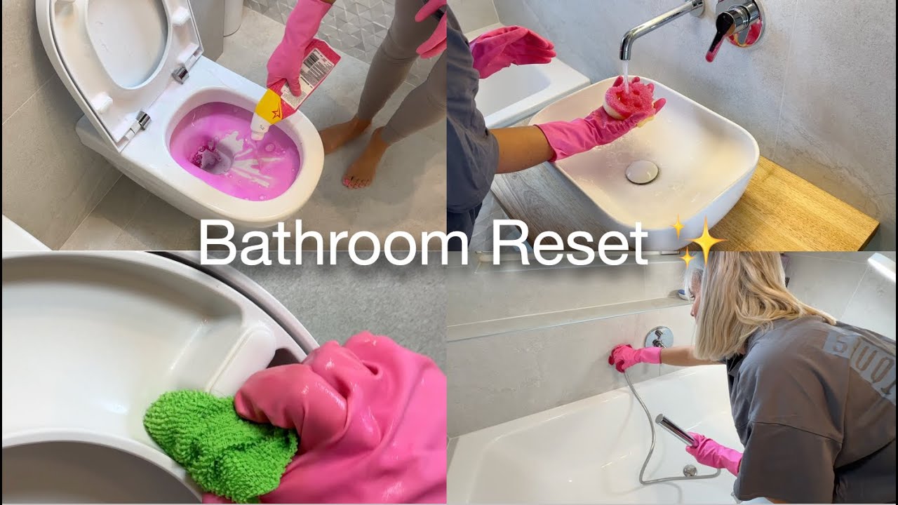 Satisfying Bathroom Deep Cleaning ✨ From Messy ➝ Sparkling Clean | ASMR Cleaning Motivation