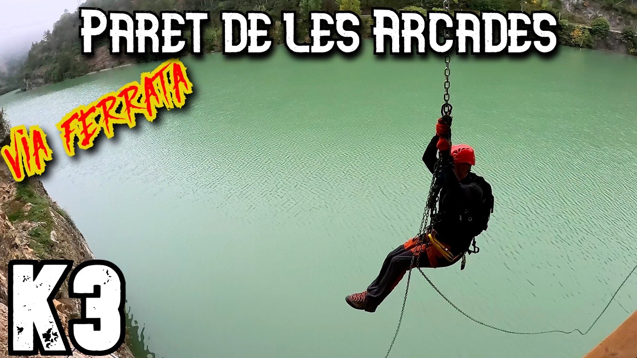 🧗Via ferrata Pared de les arcades (K3) (Nueva 2024)🆕😍Explicada paso a paso🔝