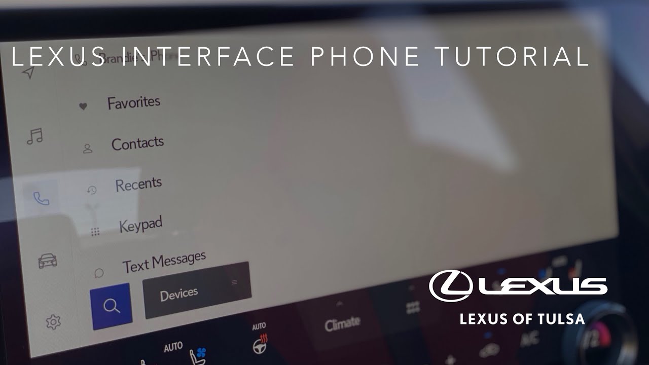 Учебное пособие по интерфейсу телефона Lexus