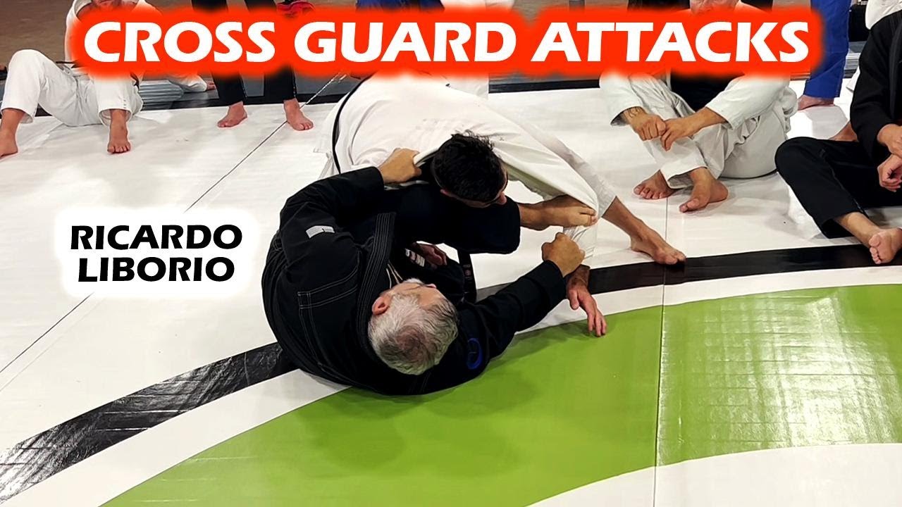 Cross Guard to Triangle, Armbar, & Sweep - Ricardo Liborio