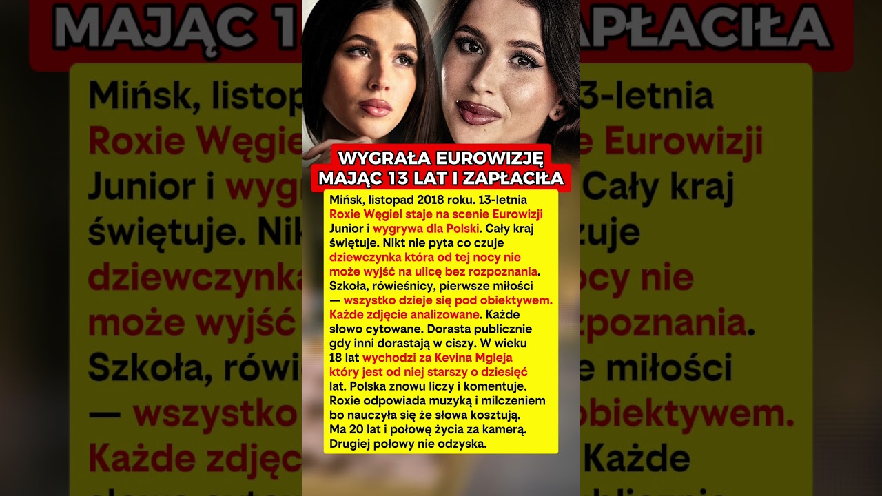DORASTAŁA PUBLICZNIE GDY INNI MIELI CISZĘ